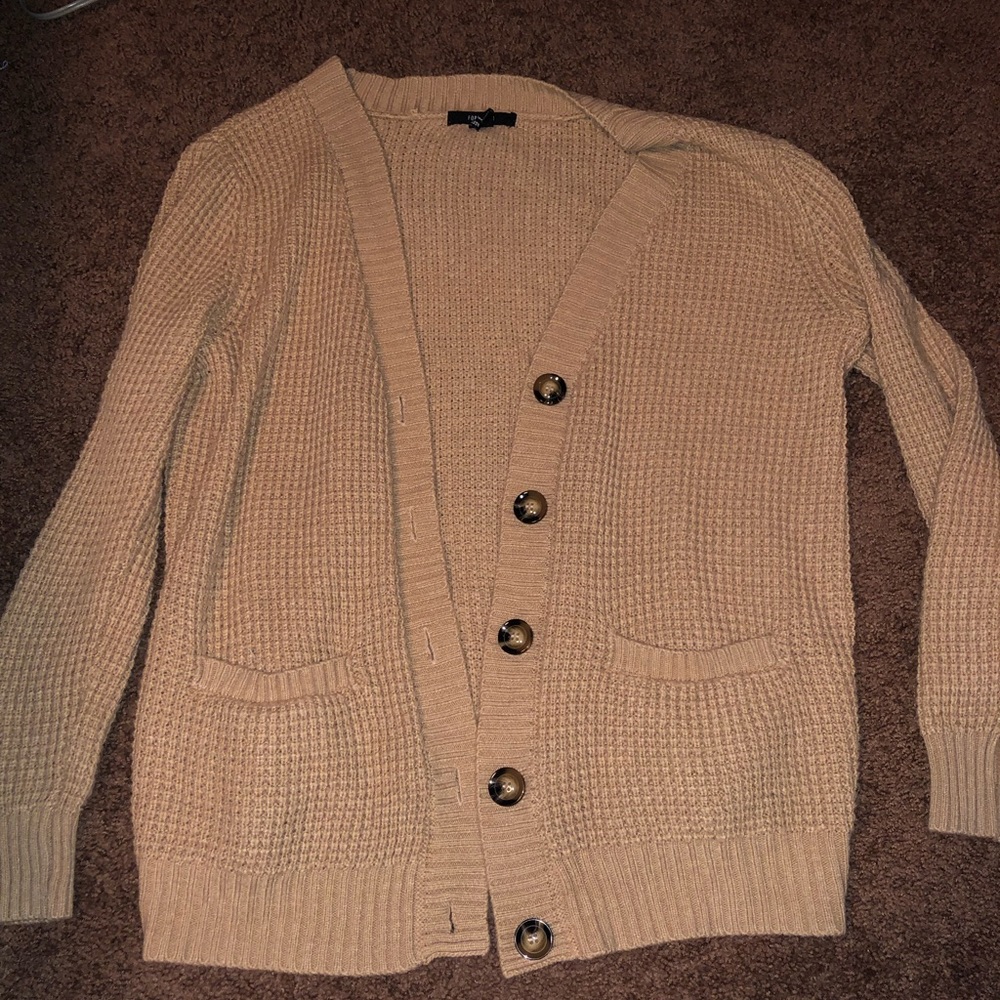 FOREVER 21 brown/tan button down cardigan